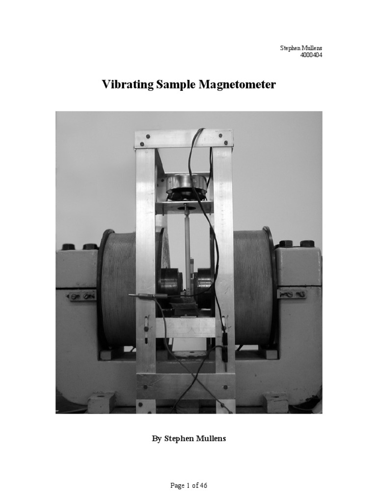 Vibrating Sample Magnetometer: by Stephen Mullens | PDF