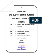A Guide For Bachelor of Science (Nursing) Licensing Examination