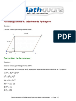 Exercices Parallelogramme Et Theoreme de Pythagore Maths Quatrieme 1243