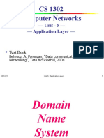 CS 1302 Computer Networks: - Unit - 5 - Application Layer