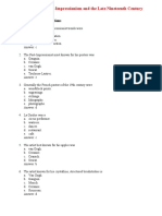 Post-Impressionism and The Late Nineteenth Century: Multiple-Choice Questions