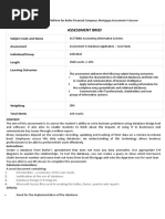 Assessment Brief: Subject Code and Name Assessment Individual/Group Length Learning Outcomes