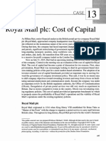 Case 13 Royal Mail PIc Cost of Capital