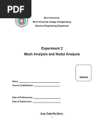 Experiment#2 Mesh Analysis and Nodal Analysis