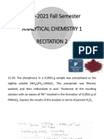 Recitation - Analytical Chemistry 1