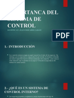 IMPORTANCA DEL SISTEMA DE CONTROL