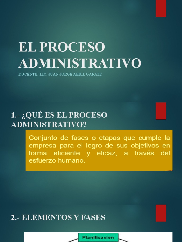 El Proceso Administrativo | PDF