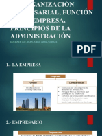 LA ORGANIZACIÓN EMPRESARIAL, FUNCIÓN DE LA EMPRESA