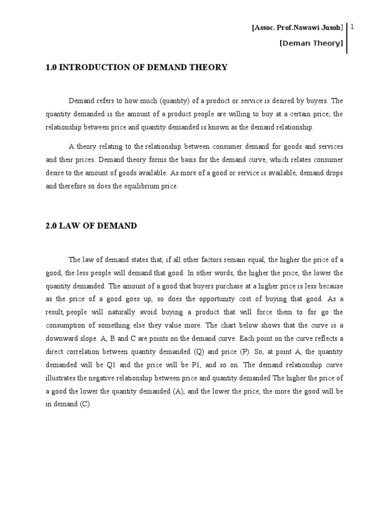 INTRODUCTION OF DEMAND THEORY Supply And Demand Demand