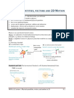 Hysical Quantities Vectors and Otion: Standards and Units The International Standard, or SI (Système International) Units