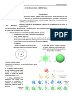 Configuraciones electrónicas orbitales átomos