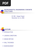 Environmental Engineering Concrete Structures: CE 498 - Design Project November 16, 21, 2006