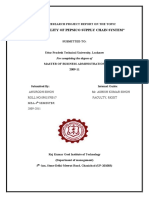 "Service Quality of Pepsico Supply Chain System": For Completing The Degree of