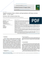 Muhamad Al Hafiz - 1920221169 - Surgical treatment of liver cirrhosis and hypersplenism with huge accessoryspleeneA case report