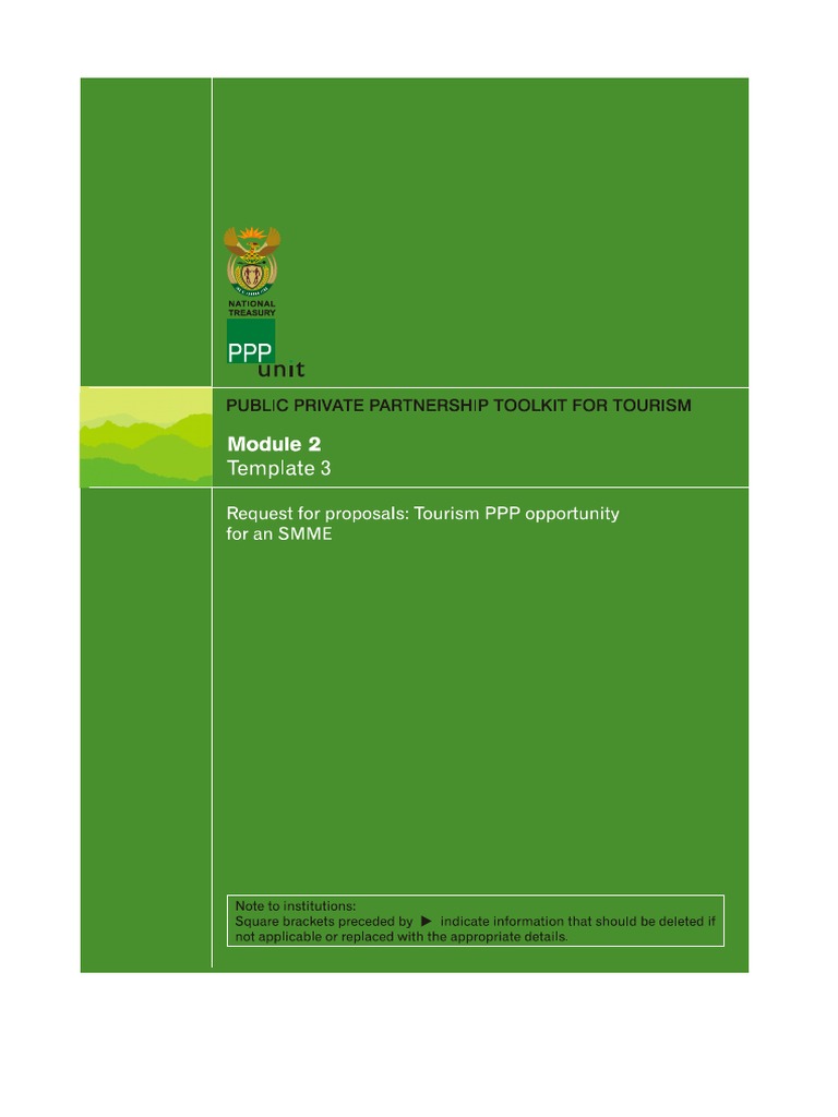 Tourism PPP RFP for SMMEs | PDF | Waste Management | Public–Private ...