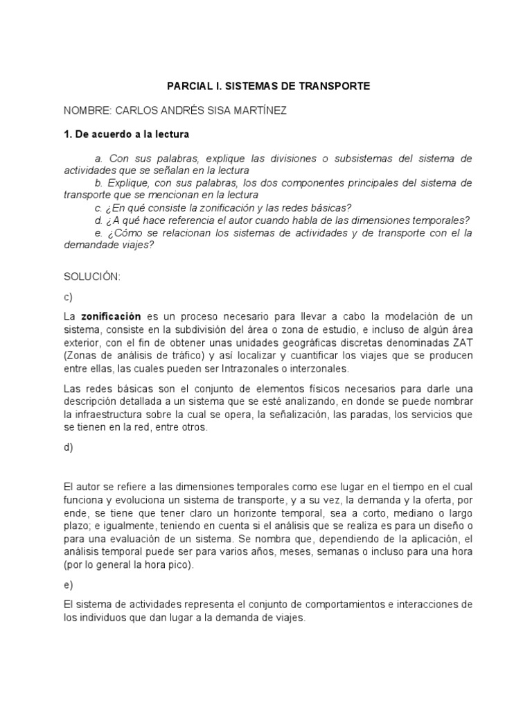 Análisis del Sistema de Transporte Sisa | PDF | Transporte | Transporte ...