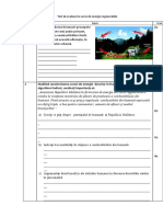 Test de Evaluare La Surse de Energie Regenerabile