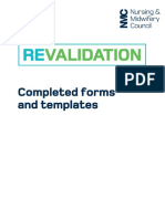 Completed Revalidation Forms and Templates