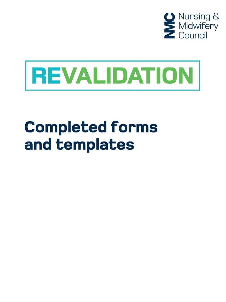 NMC Revalidation Forms and Examples | PDF | Nursing | Midwife