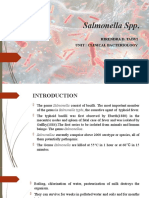 Salmonella SPP.: Hirendra D. Tadvi Unit: Clinical Bacteriology