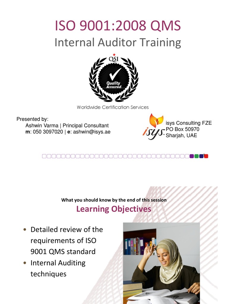 iso 9001 internal auditor training material free download