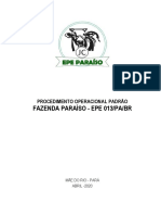 Procedimento operacional padrão EPE Fazenda Paraíso