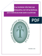 Orientaciones Técnicas para La Terapia Ocupacional en Contextos Educativos.