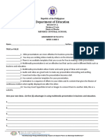 ASSESSMENT TLE-ICT W3 and W4