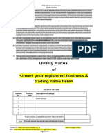 Trade Measurement Quality Manual