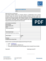 Formulir Pengkinian Data Debitur BFI Finance