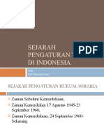 Sejarah Pengaturan Tanah Di Indonesia