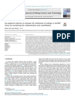 An analytical solution to estimate settlement of tailings considering sedimentation and consolidation