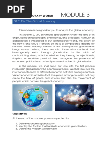 MODULE 3 Contemporary World