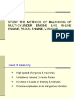Study The Methods of Balancing of Multi-Cylinder Engine Like In-Line Engine, Radial Engine, V-Engine