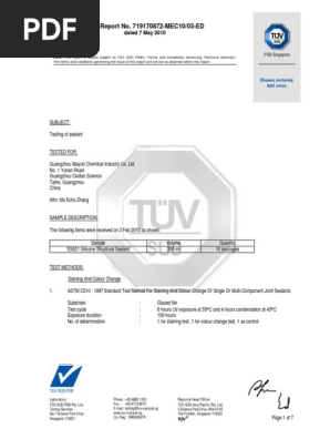 Stuart確認ページ SS621 TUV Testing Report (Full Permission) | PDF | Ultraviolet