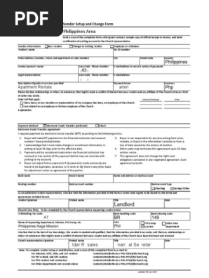 Vendor Setup Form (VSF-Fillable)