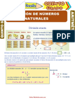 División de Números Naturales para Resolver Quinto Grado de Primaria