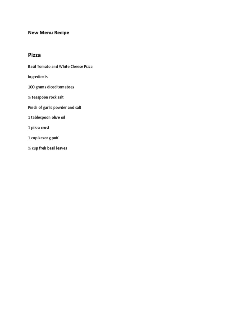 Delicious Pizza and Sandwich Recipes | PDF