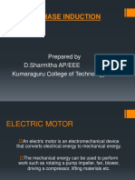Three Phase Induction Motor: Prepared by D.Sharmitha AP/EEE Kumaraguru College of Technology