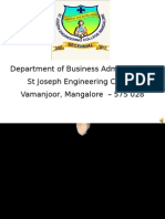 Department of Business Administration ST Joseph Engineering College Vamanjoor, Mangalore - 575 028