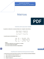 Matrices: Facultad de Ciencias Departamento Académico de Matemática