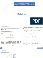 Matrices: Facultad de Ciencias Departamento Académico de Matemática