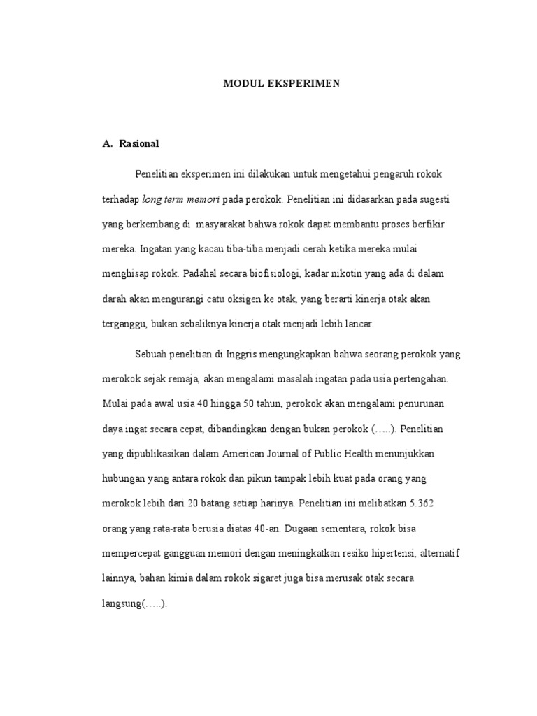 Modul Eksperimen