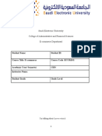 Saudi Electronic University College of Administrative and Financial Sciences E-Commerce Department