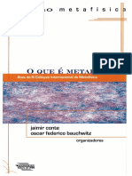 (Coleção Metafísica) Jaimir Conte & Oscar Federico Bauchwitz - O Que é Metafísica-Editora Da UFRN (2011)