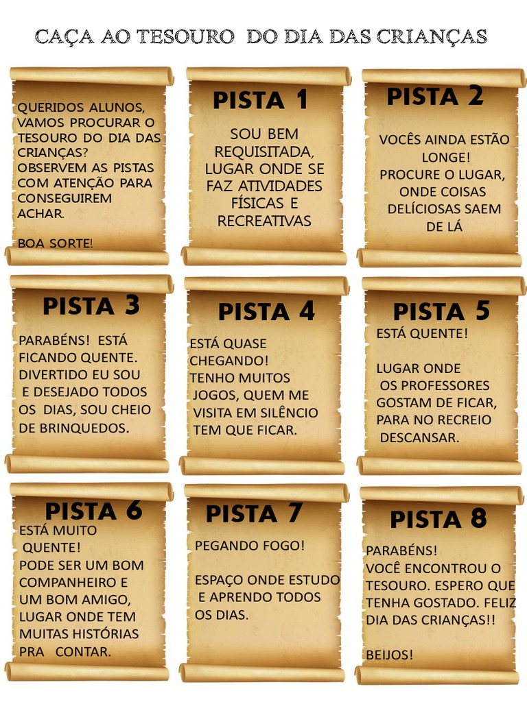 Caça Ao Tesouro Dia Das Crianças | PDF