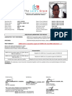 Sars-Cov-2 (Causative Agent of Covid-19) Viral Rna Detected (+)