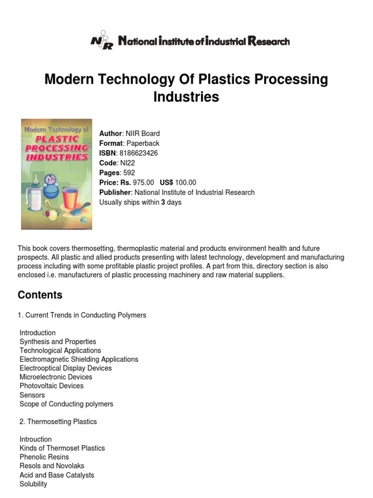 Plastic Processing Resources | PDF | Plastic | Polyvinyl Chloride