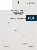 Reforma A La Ley Electroral Nicaragua Cuadro Comparativo