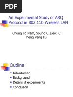 An Experimental Study of ARQ Protocol in 802.11b Wireless LAN